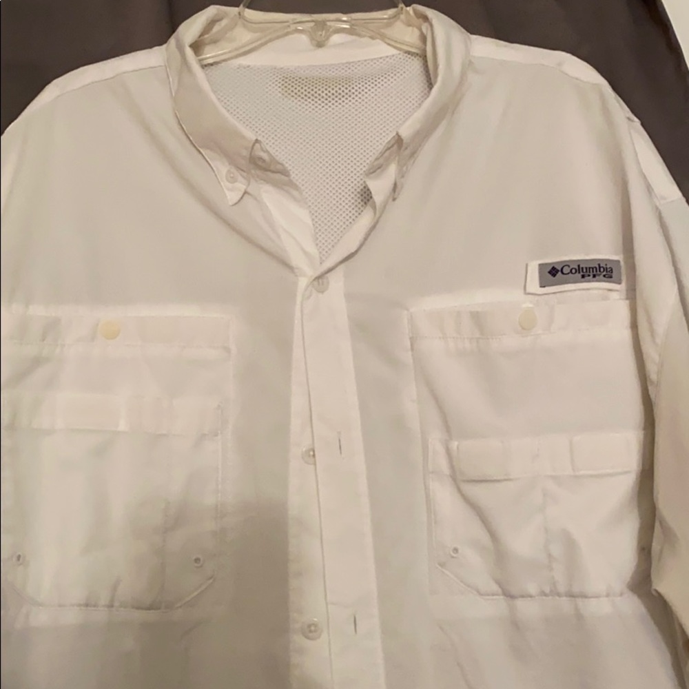 Men’s white fishing shirt